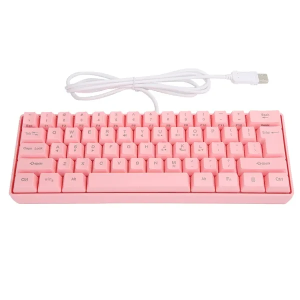 V700 RGB Backlit Keyboard Gaming USB 61 Keys Wired Mechanical Illuminated dkj