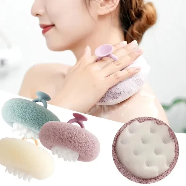Handheld Sunflower Shower Ball Round Super Soft Exfoliating Body Massage Bath Ball Reusable for Women Men Shower Tool