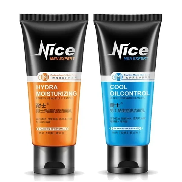 100g Men Wash Face Milk Oil Control Cream Blackhead Remove Men's Cleanser Facial Care