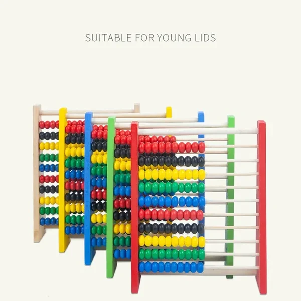 Wooden Children's Educational Toys for 3-6 Year Olds Hand-eye Coordination for Kids Mathematics Wooden Abacus WIS