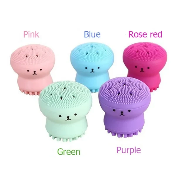 1pcs /set Soft Face Washing Brush Silicone Octopus Makeup Brushes Women Face Cleanser Massager