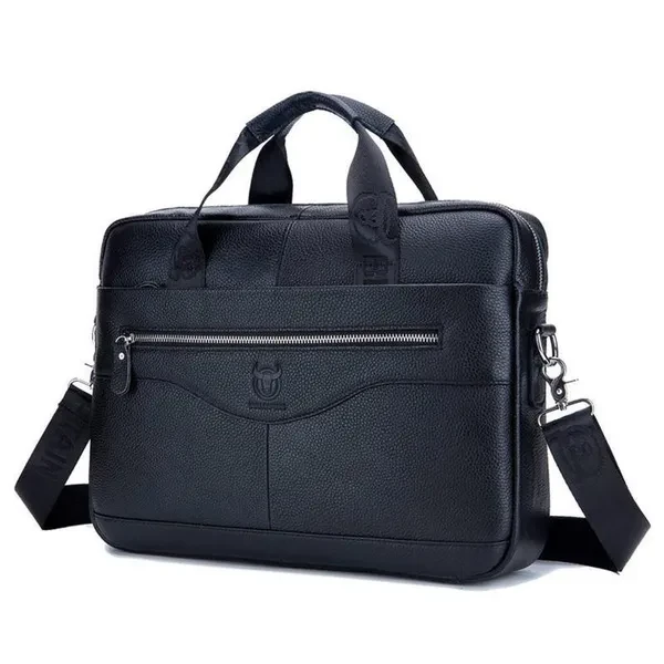 New Men Briefcases Genuine Leather Handbag Vintage Laptop Briefcase Messenger Shoulder Bags Men's Bag