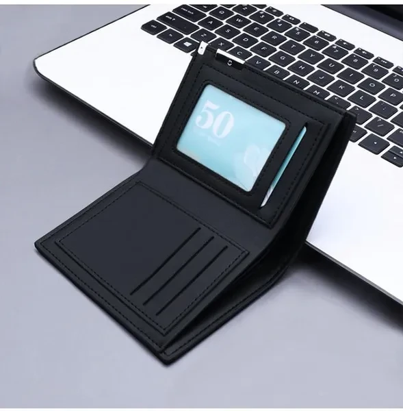 New Fashion Leather Short Design Men's Wallets Card Holder Famous Brand Wallet For Men Purses