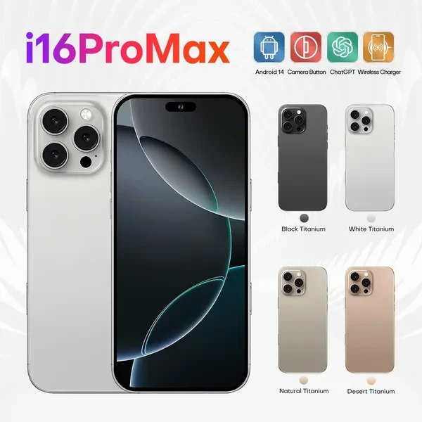 7.3inch i16proMax Unlocked Smart Phone  16GB RAM+1TB ROM 8000 mAh Battery  50W Fast Charging   International version @pi