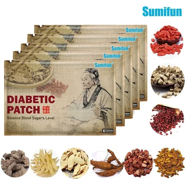 Sumifun Health Care 6-90Pcs Diabetic Patch Lower Blood Glucose Sugar Balance Medical Plaster Herbal Stabilizes Blood Sugar Level Diabetic Patch