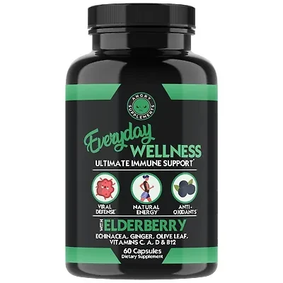 Everyday Wellness: VITAMINA C ZINC ELDERBERRY ECHINACEA 12 in 1 IMMUNE SUPPORT