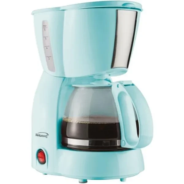 Brentwood Appliances TS-213BL 4-Cup Coffee Maker, Blue