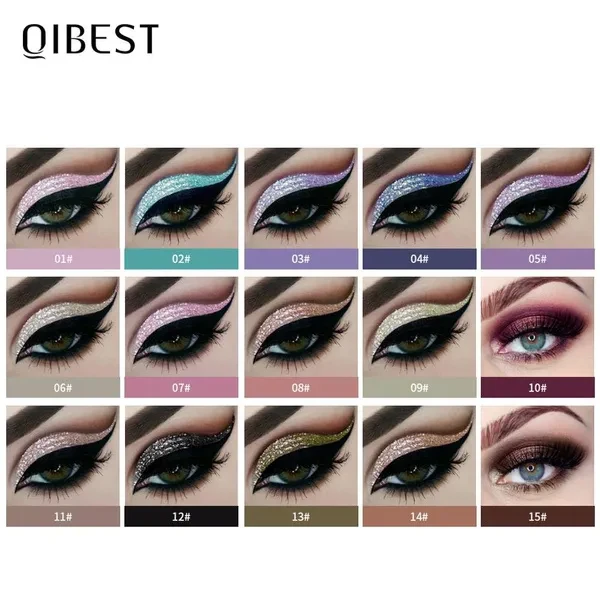 15 Colors Eyeshadow Stick Shining Makeup Glitter Pigment Waterproof Eye Shadow Stick Smoky Liquid Eye Shadow Cosmetics
