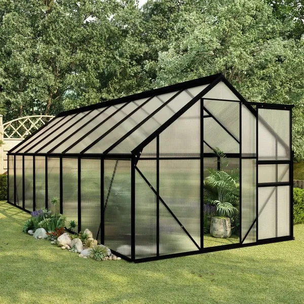 Greenhouse Anthracite Aluminium 9.31 m² Gewächshaus broeikas serre