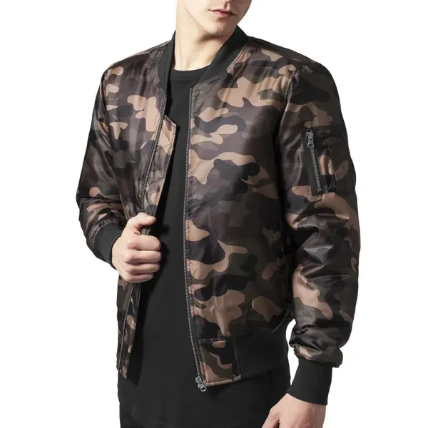 Urban Classics - SHINY CAMO BOMBER Pilot Aviation Jacket