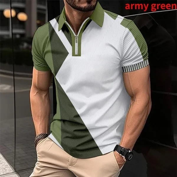 Men Summer New Short Sleeved Loose T-shirts Fashion Patchwork Tshirts for Men 7 Colors